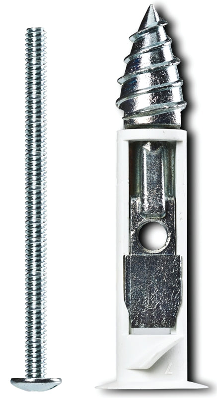 Cobra Anchors 360S Driller Toggle Bolt, 2 in L, Zinc, Chrome Zinc, 90 lb, 2/PK
