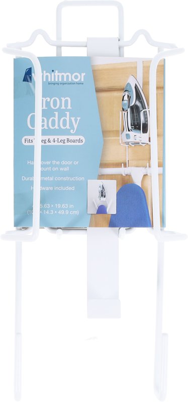 Whitmor 6023-5852 Ironing Caddy, Metal, White, 5-5/8 in W, 4 in D, 19.63 in H