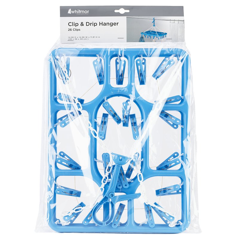 Whitmor 6171-844 Series Clip and Drip Hanger, White, 11.6 in OAW, 18-1/2 in OAH, Fabric