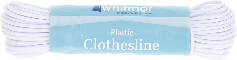 Whitmor 6198-921 Clothesline, 100 ft L, Plastic, White