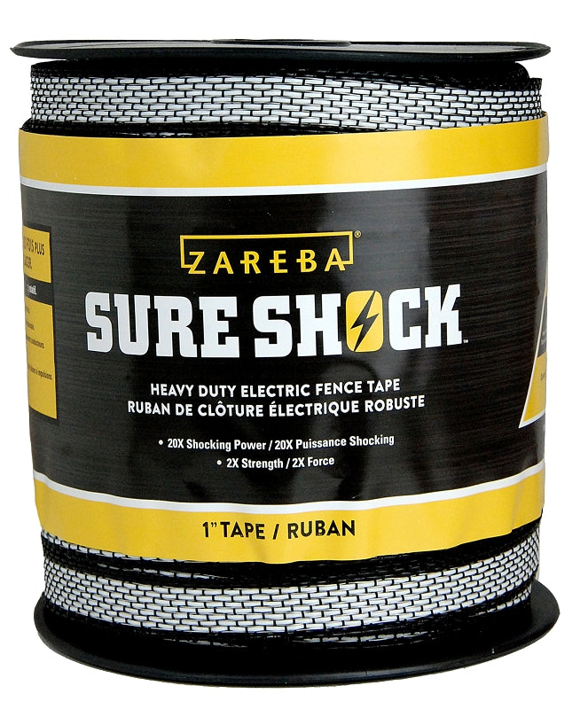 Zareba Sure Shock HDT500W1-Z Electric Fence Tape, Heavy-Duty, Polyethylene, White