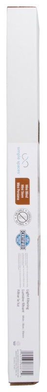 Simple Spaces FWMB-10 Blind, 64 in L, 29 in W, Faux Wood, White, Pack of 2