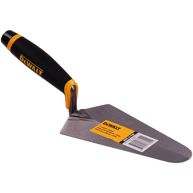 DEWALT DXTT-3-759 Gauging Trowel, 7 in L Blade, 3-3/4 in W Blade, Carbon Steel Blade, Ergonomic, Soft Grip Handle