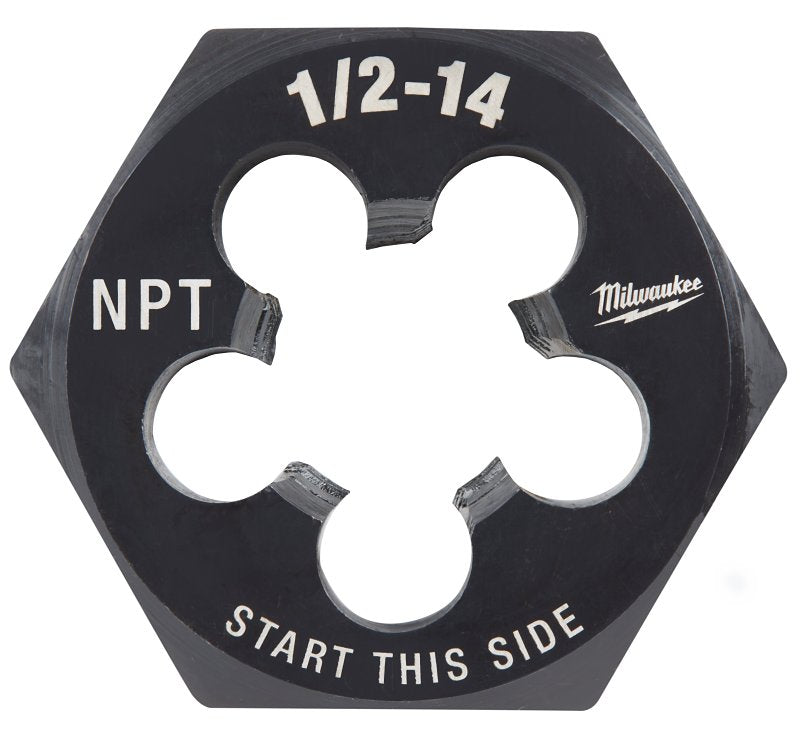 Milwaukee 49-57-5393 Threading Die, 1/2-14 Thread, NPT Thread, Right Hand Thread, HCS