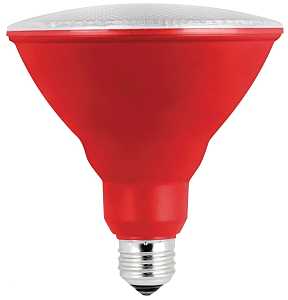 Feit Electric PAR38/R/10KLED/BX LED Bulb, Flood/Spotlight, PAR38 Lamp, E26 Medium Lamp Base, Non-Dimmable, Red, Pack of 4