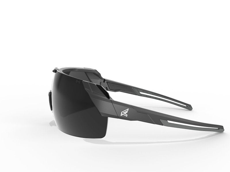 Edge Makalu Series MK116 Safety Glasses, Impact-Resistant Lens, Polycarbonate Lens, Nylon Frame, Black Frame