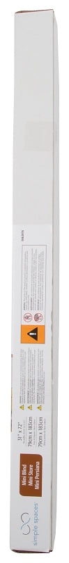 Simple Spaces FWMB-28 Blind, 72 in L, 31 in W, Faux Wood, White, Pack of 2