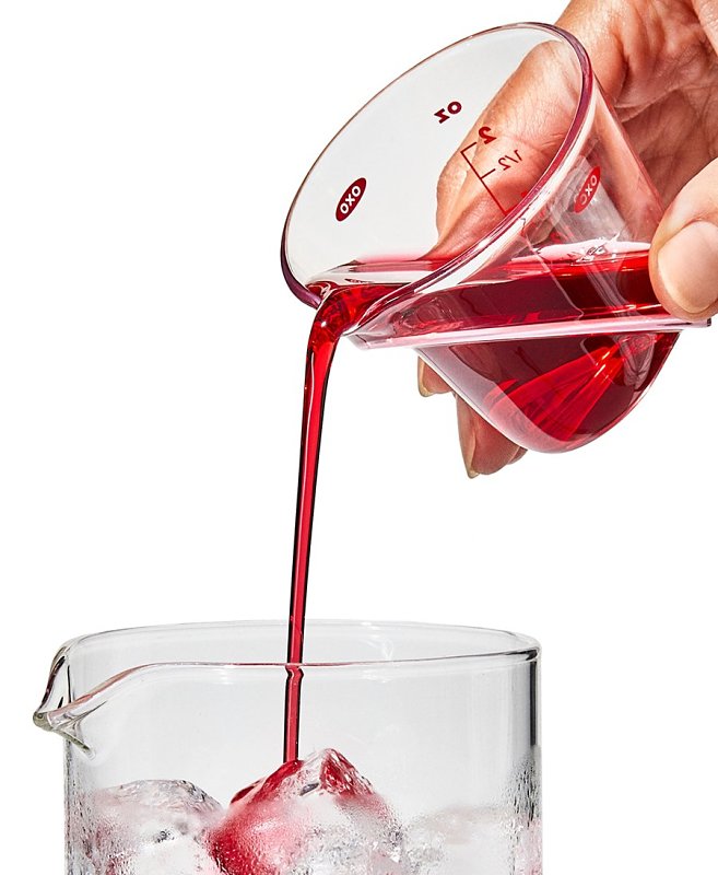 Good Grips 1109880 Measuring Cup, 2 oz Capacity, Plastic, Clear