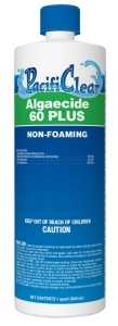 PacifiClear F053001012PC Algaecide 60 Plus, 1 qt Bottle, Liquid