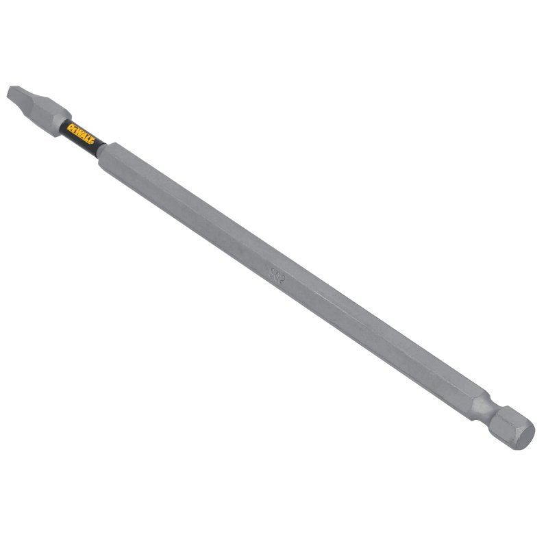 DEWALT TOUGHGRIP DWAF6SQ2TG1 Screwdriver Bit, #2 Drive, Square Drive, 1/4 in Shank, Hex Shank, 6 in L, Steel