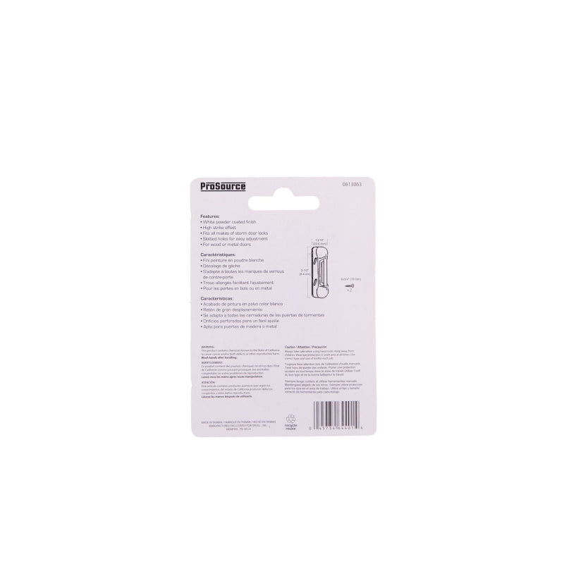 Prosource 41000-UW-PS Door Strike Plate, Zinc