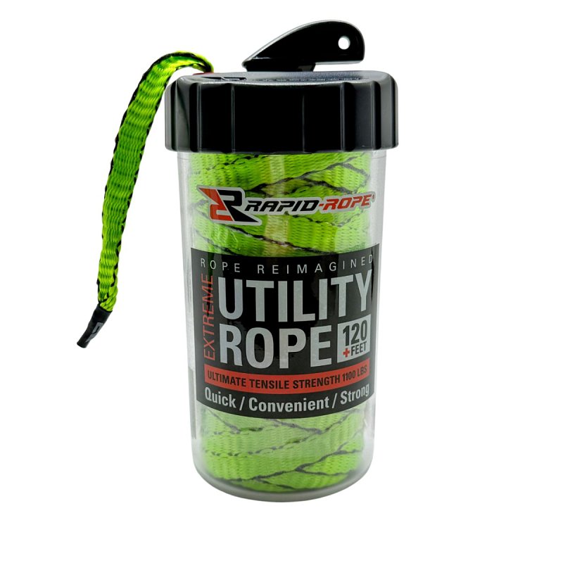 Rapid Rope RRCG26089 Utility Rope, 120 ft L, Neon Green