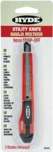 Hyde 42045 Utility Knife, 9 mm W Blade, Stainless Steel Blade, Blue Handle