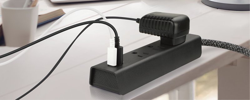 Powerzone ORPBSUFC414 Surge Strip, 6 ft L Cable, Black