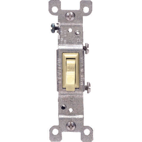 Leviton 15 amps Single Pole Toggle AC Quiet Switch Ivory 1 pk, Pack of 10