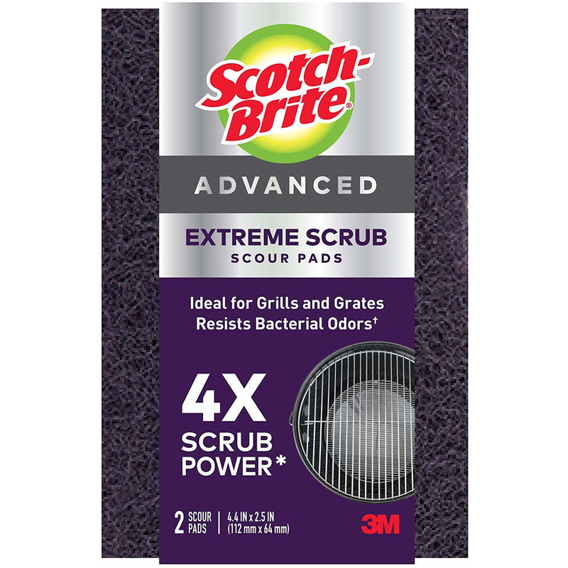 Scotch-Brite Extreme Scrub Heavy Duty Scouring Pad For Grill 4.4 in. L 2 pk, Pack of 6