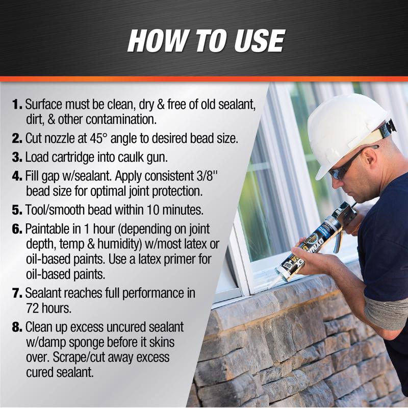 DAP Dynaflex Ultra Clay Advanced Latex Door/Siding/ Window Sealant 10.1 oz, Pack of 12