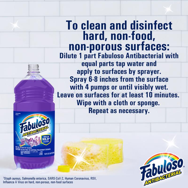 Fabuloso Lavender Scent Multi-Purpose Cleaner Liquid 16.9 oz, Pack of 24