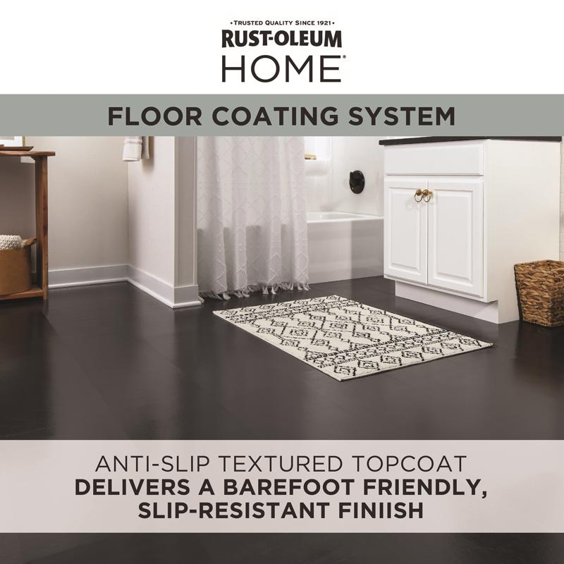 Rust-Oleum HOME Anti-Slip Textured White Tint Base Floor Coating Kit 1 qt, Pack of 2
