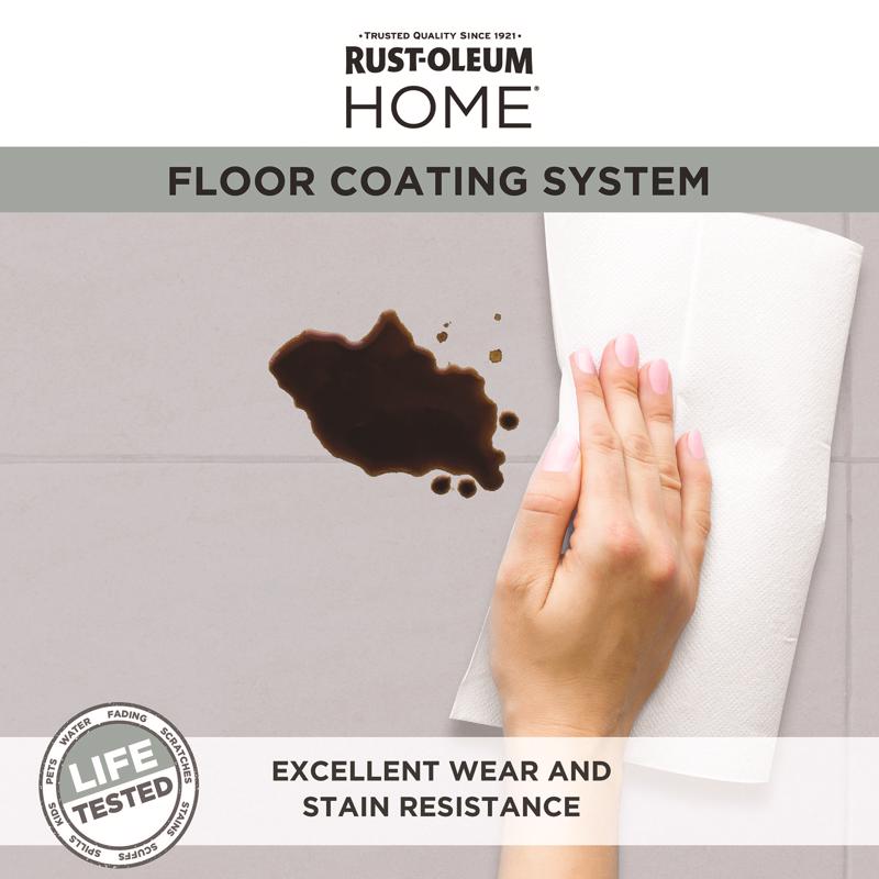 Rust-Oleum HOME Anti-Slip Textured White Tint Base Floor Coating Kit 1 qt, Pack of 2