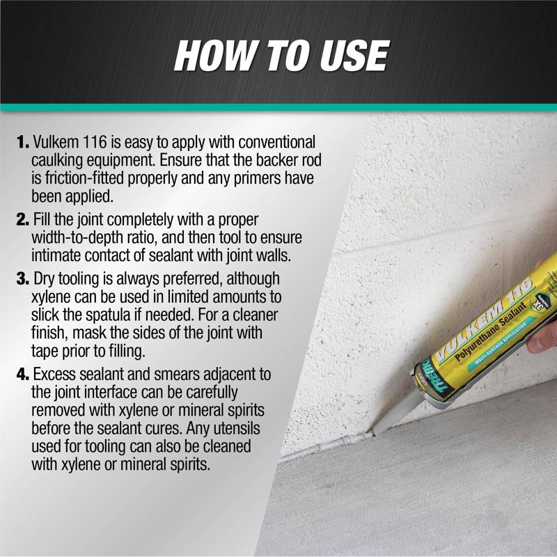 Vulkem 116 Buff Polyurethane Window and Door Caulk Sealant 10.1 fl. oz., Pack of 12