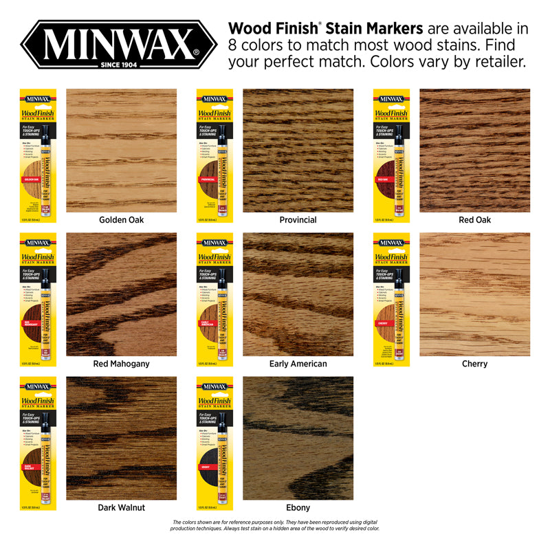 Minwax Wood Finish Stain Marker Semi-Transparent Dark Walnut Oil-Based Stain Marker 1/3 oz