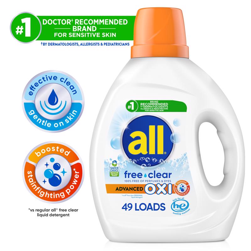 All Free & Clear Scent Laundry Detergent Liquid 73 oz 1 pk
