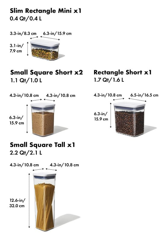 Good Grips 11235900 Pop Container Set, 4.8 in L, 13.2 in W, 14.4 in H