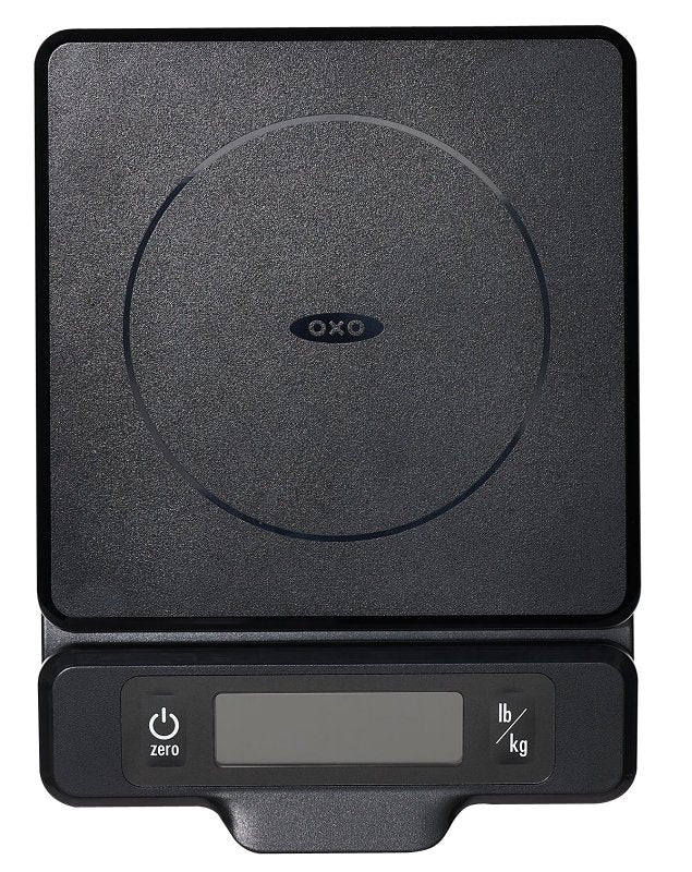 Good Grips 11238300 Food Scale with Pull Out Display, 5 lb Capacity, Backlight, Digital Display, g, oz