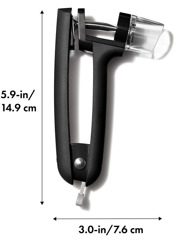 Good Grips 11316300 Cherry and Olive Pitter, 5-3/4 in L, 1-1/4 in W, 4-3/4 in H, Zinc