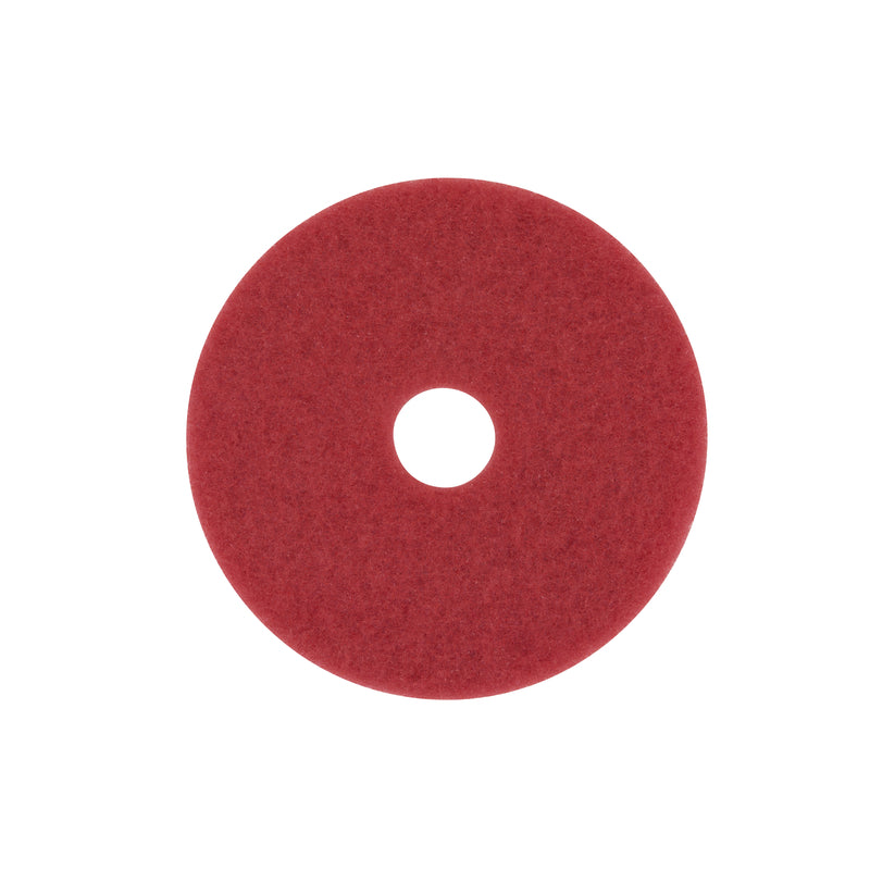 3M Scotch-Brite 16 in. D Non-Woven Natural/Polyester Fiber Buffer Floor Pad Red, Pack of 5