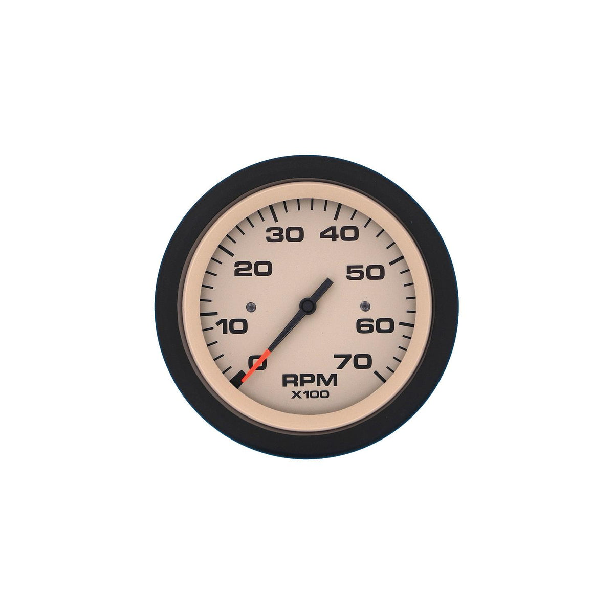 Sierra 59703P Sahara Series 3″ Black & Tan 0-7,000 RPM Dial Range Tachometer Gauge with Outboard Alternator or Coil Sender Code
