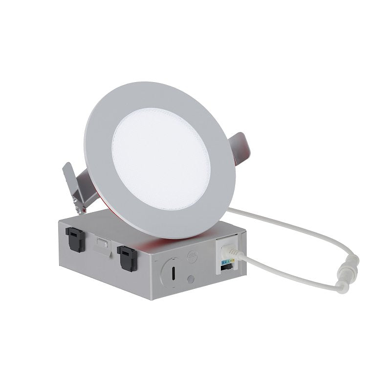 Halo HLBFR407FS5 Downlight, 8.3 W, 120 V, LED Lamp, Polycarbonate/Steel, Matte White