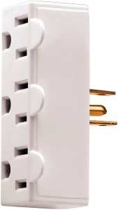 Eaton Wiring Devices BP1147W Outlet Adapter, 2 -Pole, 15 A, 125 V, 3 -Outlet, NEMA: NEMA 5-15R, White