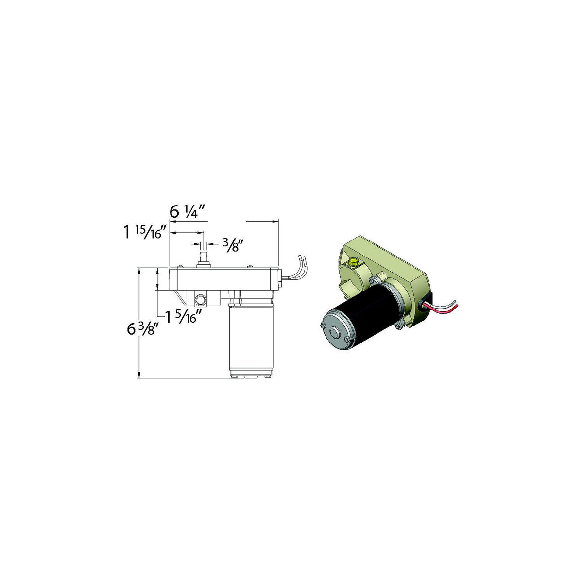 AP Products 014136373 28:1 Venture Actuator Motor