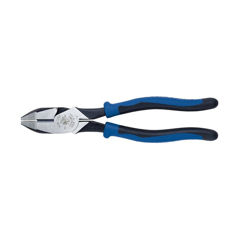 Klein Tools 2000 Series J2000-9NE Lineman's Plier, 9.55 in OAL, 1-3/8 in Jaw, Black/Blue Handle, 1-1/4 in W Jaw