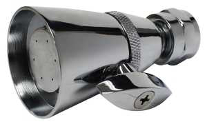Plumb Pak PP825-014 Showerhead, 1.8 gpm, Brass, Chrome-Plated