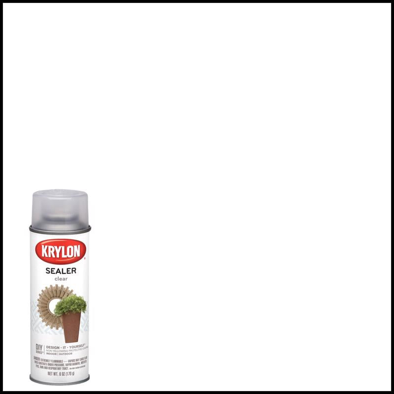 Krylon Sealer Satin Clear Seal Spray Coating 6 oz, Pack of 6