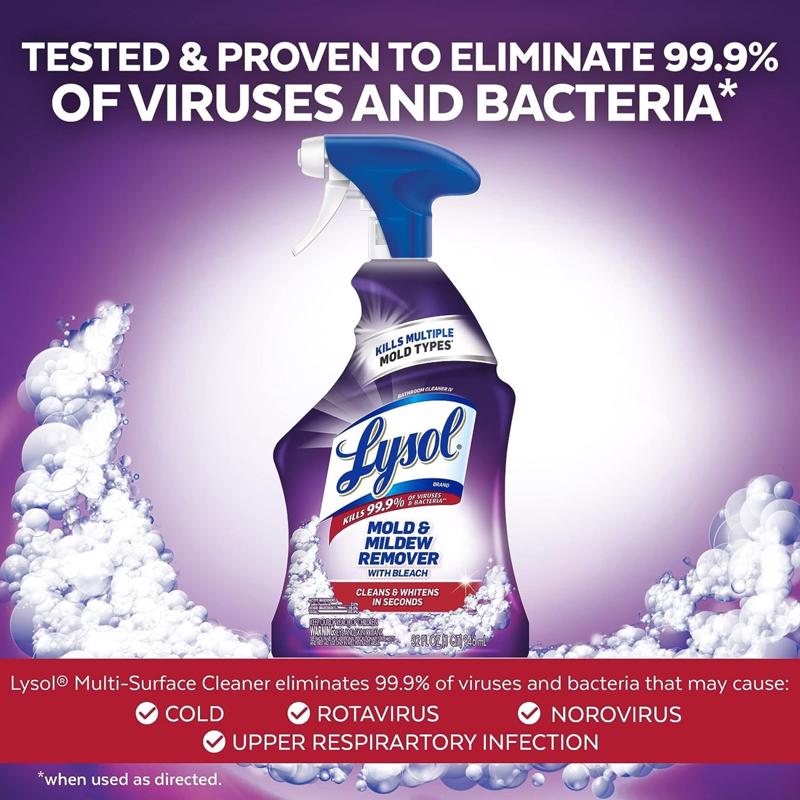 Lysol Mold and Mildew Stain Remover 32 oz, Pack of 12