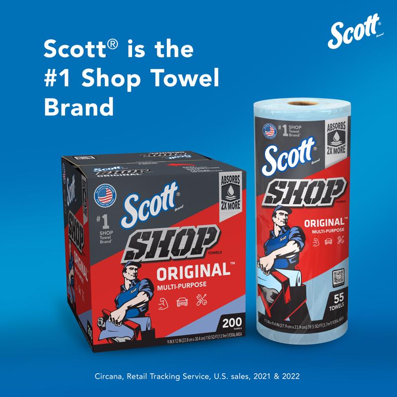 Scott Original Paper Shop Towels 9.4 in. W X 11 in. L 55 pk