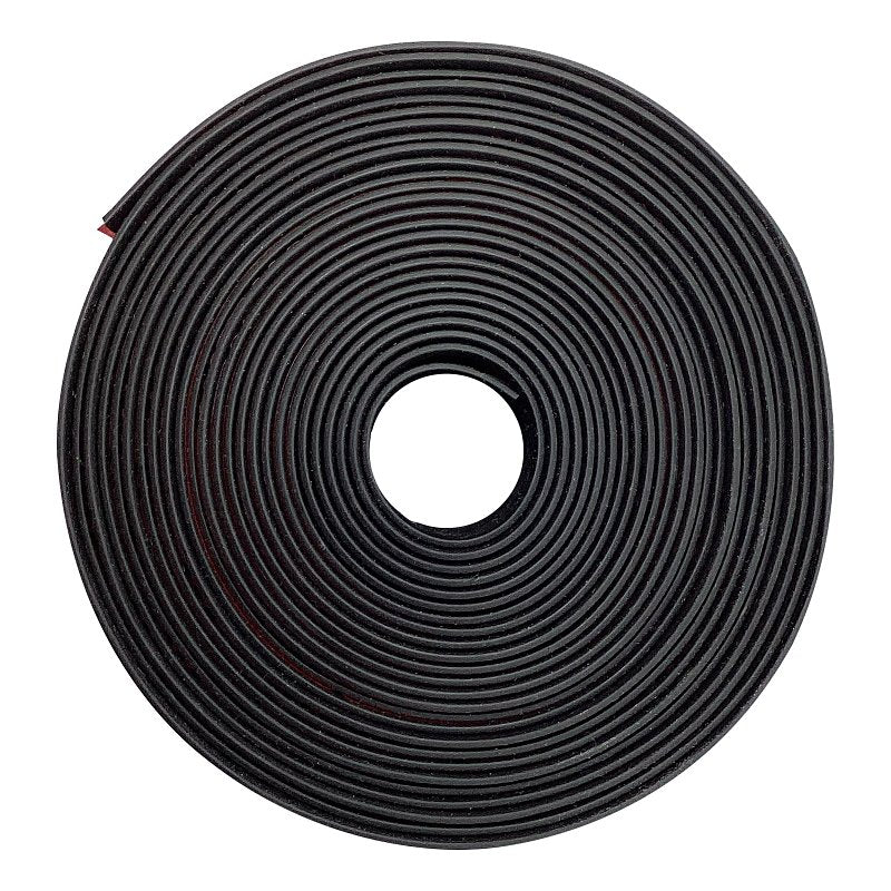 Frost King EZ20BK Self-Stick Garage Door Sweep, 20 ft L, 3-1/8 in W, Rubber Insert
