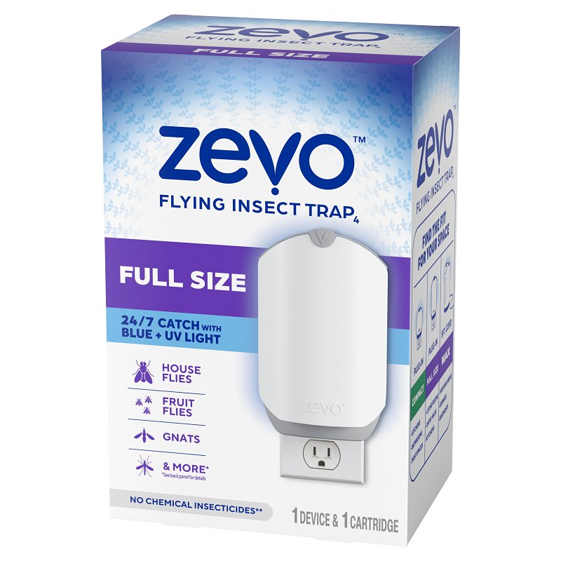 Zevo 818135014987 Flying Insect Trap Starter Kit, Solid, Sweet, Clear