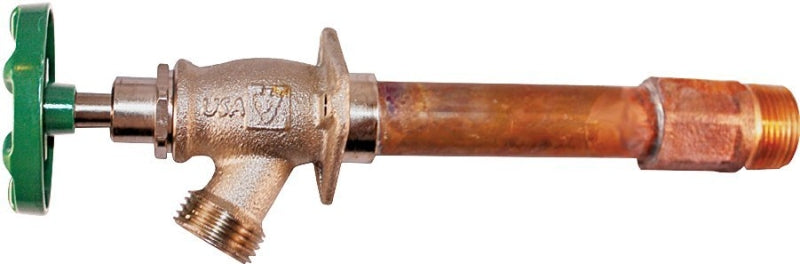 Arrowhead Brass 455-12LF Frost-Free Standard Wall Hydrant, 12 in L, 1/2 x 3/4 in, FIP x MIP x Male Hose Thread, 125 psi