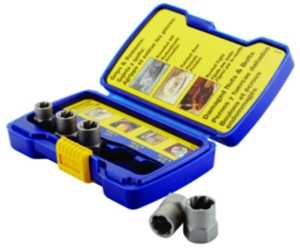 Irwin Hanson Bolt-Grip 394001 Bolt Extractor Set, 5-Piece, HCS, Specifications: Reverse Spiral Flute