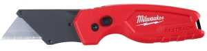 Milwaukee FASTBACK 48-22-1500 Compact Utility Knife, 1.27 in L Blade, 0.02 in W Blade, Steel Blade, 1-Blade, Red Handle