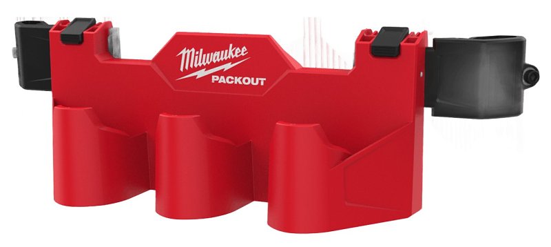 Milwaukee PACKOUT 48-22-8604 Tool Box Battery Rack Attachment, 3 M12 Batteries, 3-Compartment, ABS/Polycarbonate