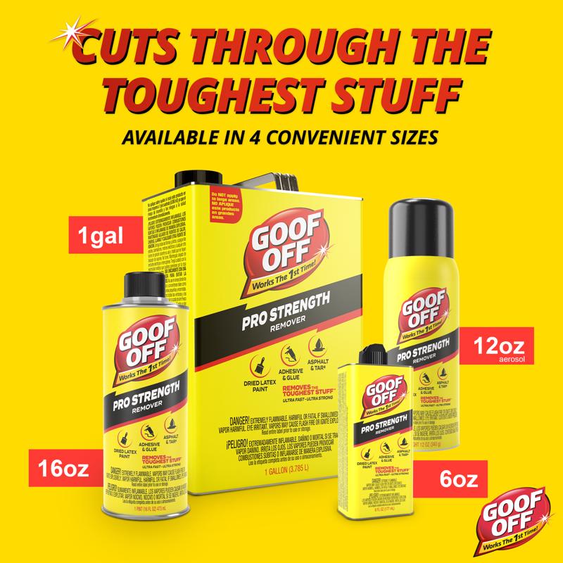 Goof Off Pro Strength Paint Remover 12 oz, Pack of 6