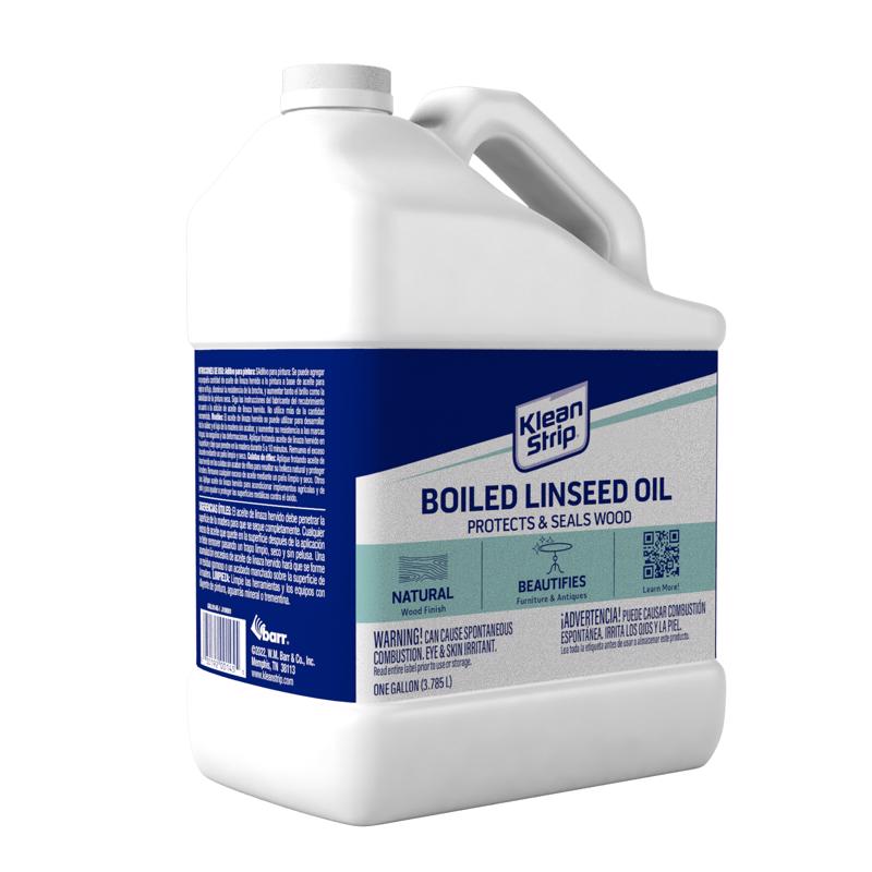 Klean Strip Transparent Clear Oil-Based Linseed Oil Modified Alkyd Boiled Linseed Oil 1 gal, Pack of 4