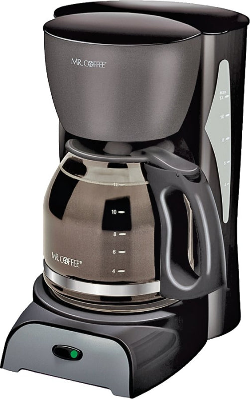 Mr. Coffee SK13-RB Coffee Maker, 11.76 in W, 12.56 in H, 8.43 in D, 12 Cups, 900 W, Black