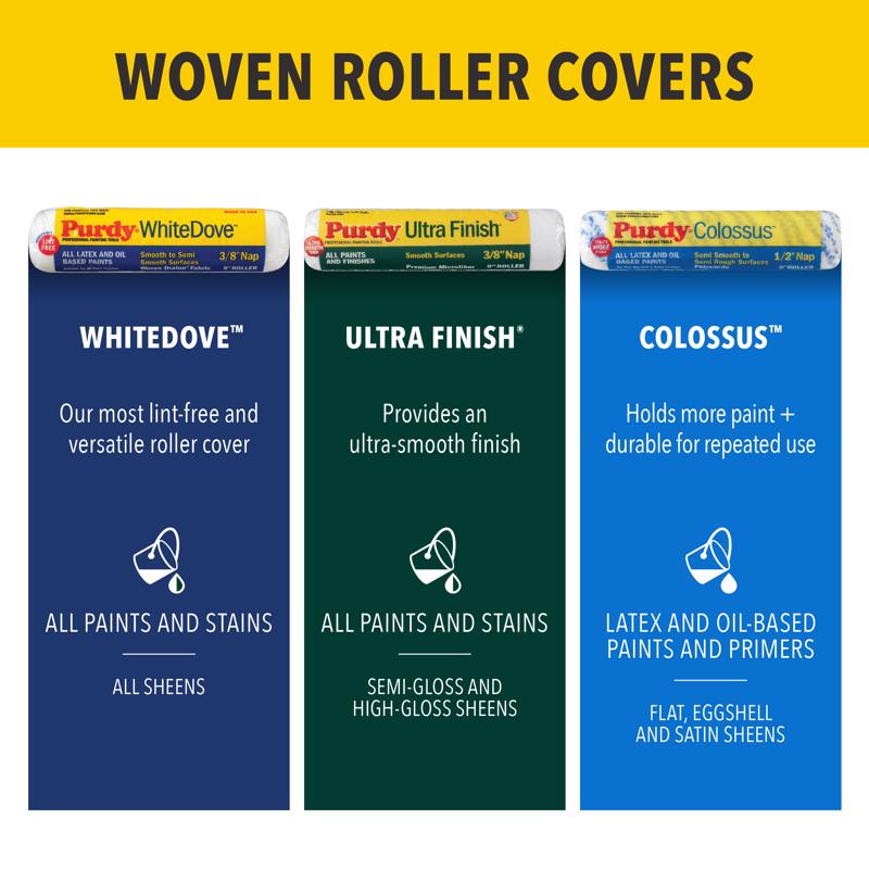 Purdy GoldenEagle Polyester 6.5 in. W X 3/8 in. Jumbo Mini Paint Roller Cover 2 pk